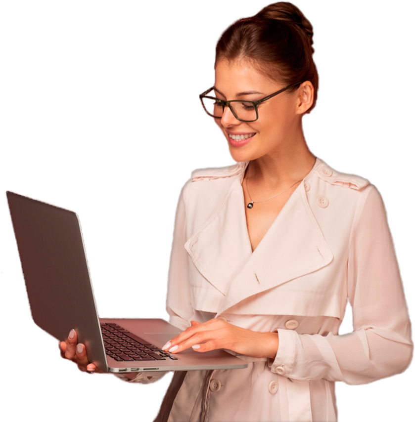 Ejecutiva con laptop
