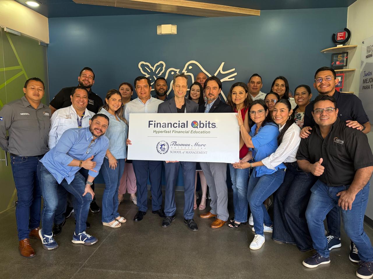 Equipo de Nestlé junto a Financial Qbits y Universidad Thomas More