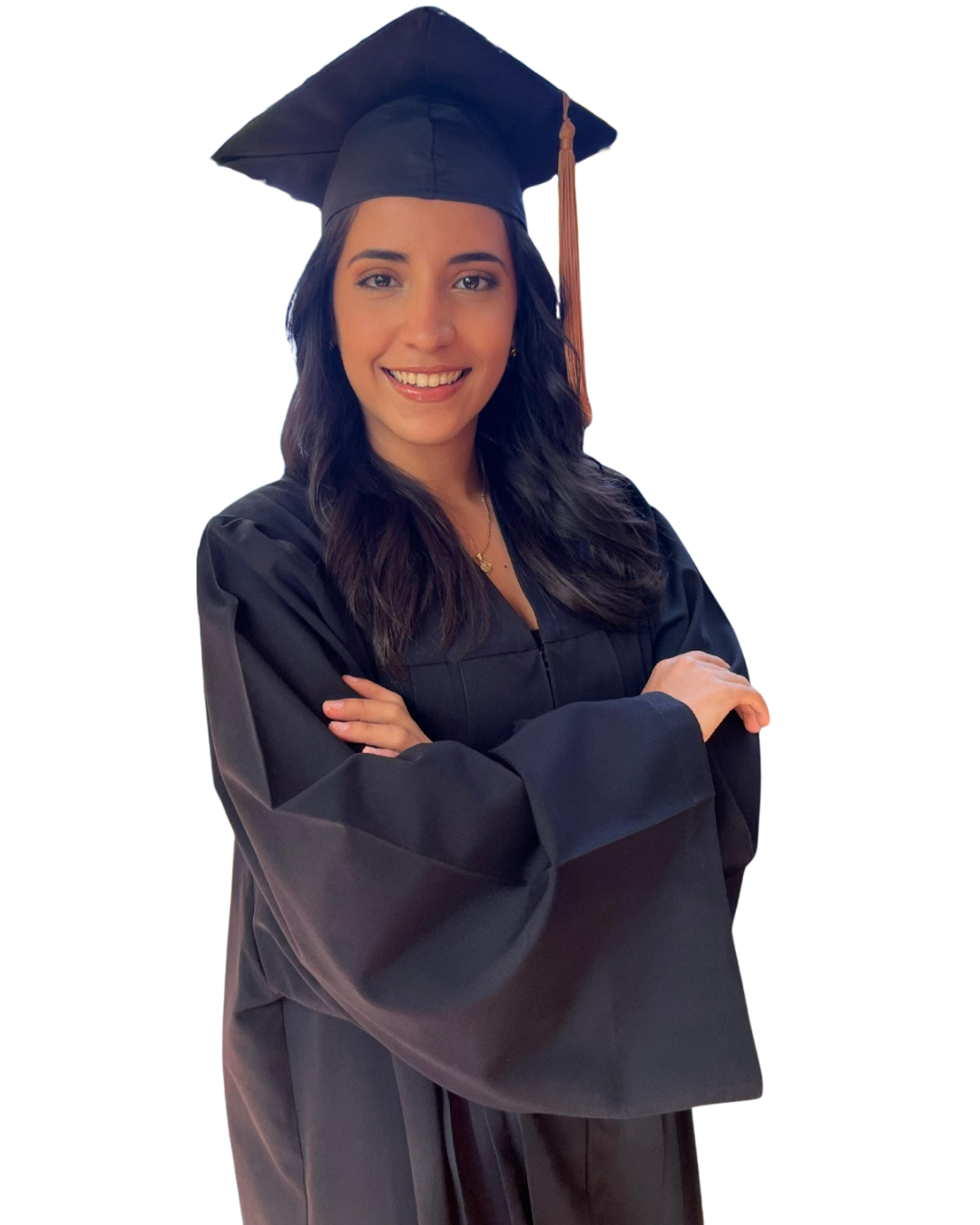 Joven con toga y birrete de graduación.